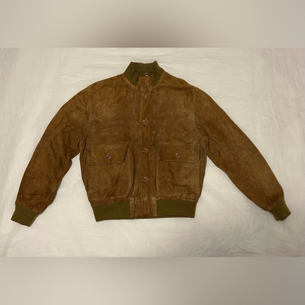 Vintage suede bomber jacket